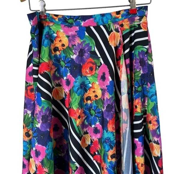 YUMI KIM Floral Multicolor Midi Skirt SK-360 - Picture 5 of 13